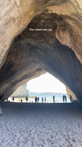 as a narnia movie fan, this is a dream!!! i can literally see narnia beach for real omygosh 😭📍🍃#narnianz #beachscenenarnia #narnia #coromandel #cathedralcove #newzealand #reginaspektor #thecallreginaspektor #fyp 