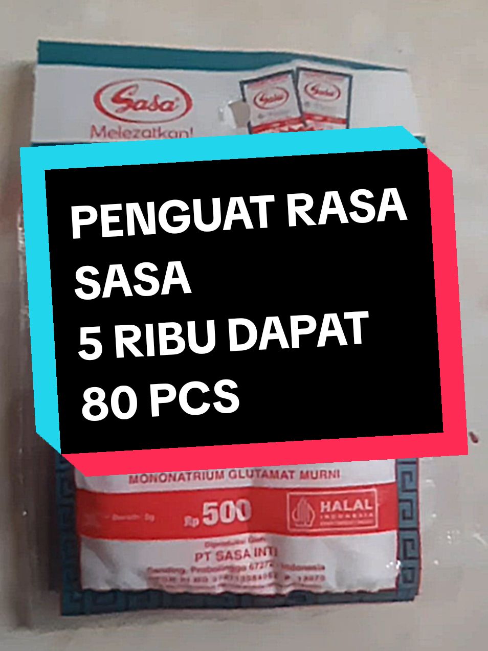 5 ribu rupiah sudah dapat 80 pcs. #sasa #micin #penyedaprasa 