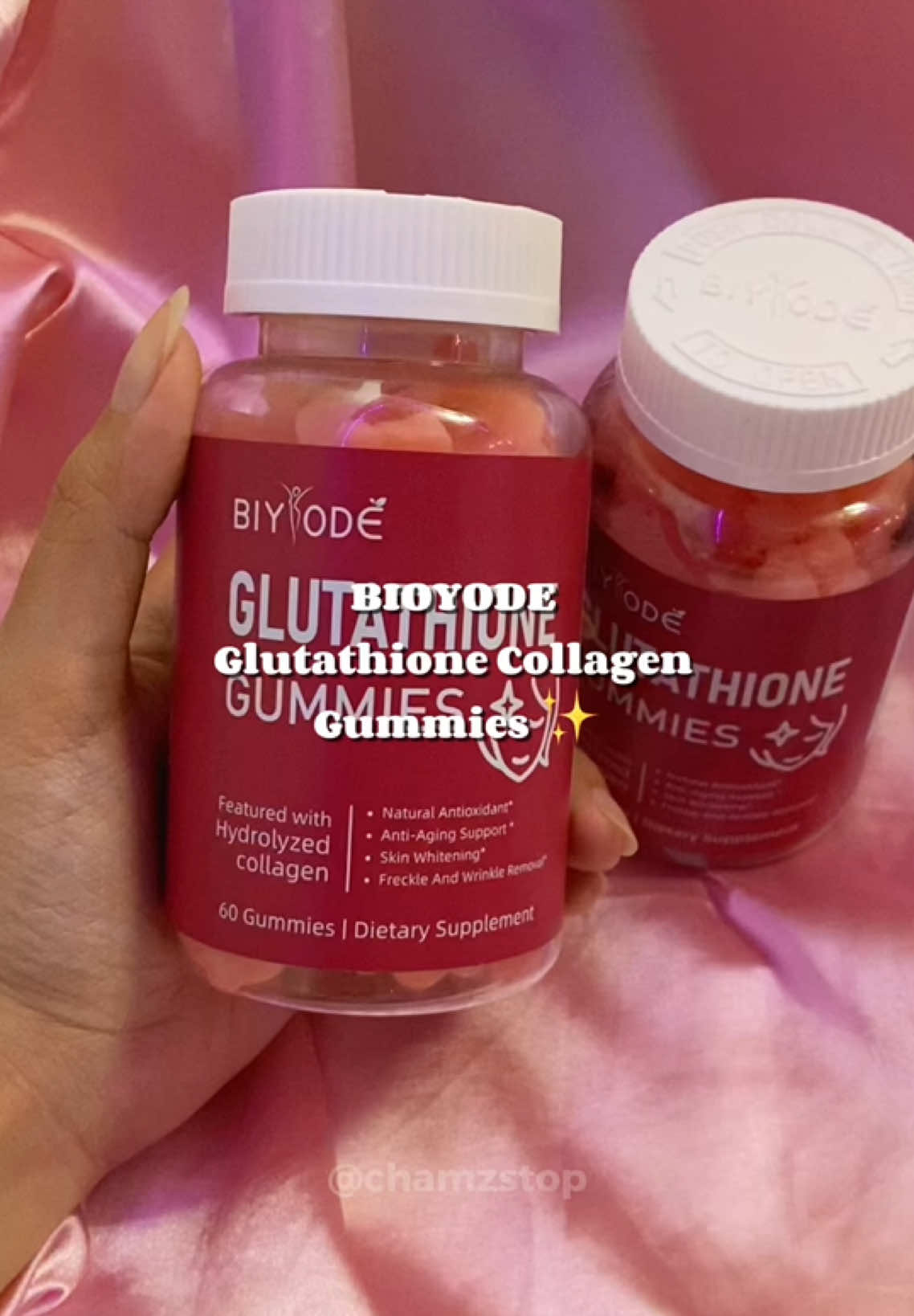 GET YOURS NOW! #BIOYODE #glutathione #gluta #gummies #antiaging #antioxidants #collagen #skinwhitening #fdaapproved #wrinkleremoval#unboxing #tiktokshoptiktok #budolfinds #tiktokproducts #newproduct #tiktokmademebuy #tiktokshopshopping #buynow #dietarysupplement #diet #medicine #whitening #collagengummies #fyp #foryou #foryoupage #chamzstop #addtocart 