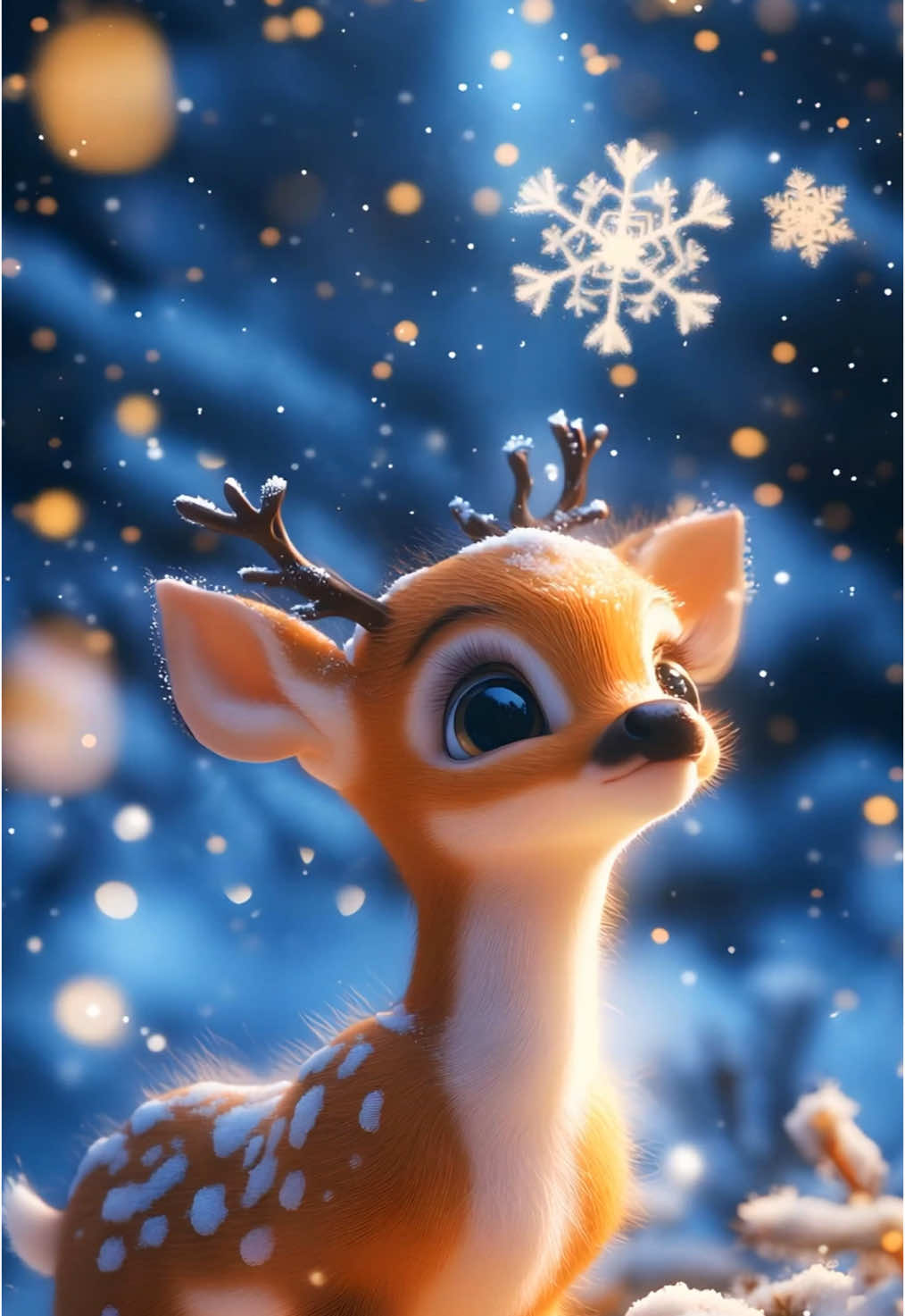 Santa’s Tiny Star❄️ トナカイの赤ちゃん🦌 #fantasy #fairytale #cute 