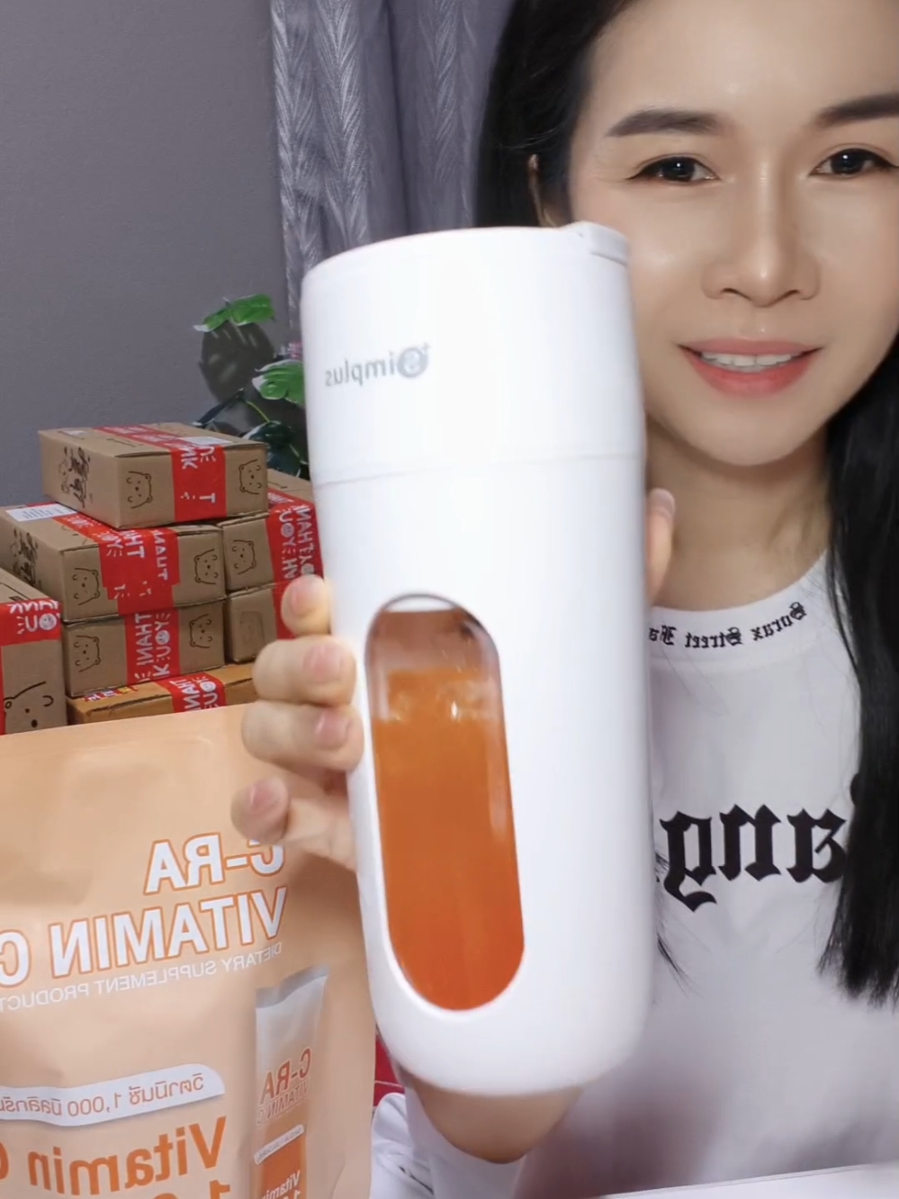 ตอบกลับ @tiatanara3339 กดตะกร้าได้เลยค้าบ🥰  . #ซีร่าวิตามินซี #cravitaminc #วิตามินซีเบสคำสิงห์ #วิตามินซี #วิตามิน #วิตามินซี1000mg #เบสคำสิงห์ #ปนันชิตา #pananchita #หมวยลี่ปนันชิตา168 #ของดีบอกต่อ #simplus #แก้วปั่นพกพา #เครื่องปั่น #แก้วปั่นไร้สาย #บอกต่อเครื่องใช้ไฟฟ้า 