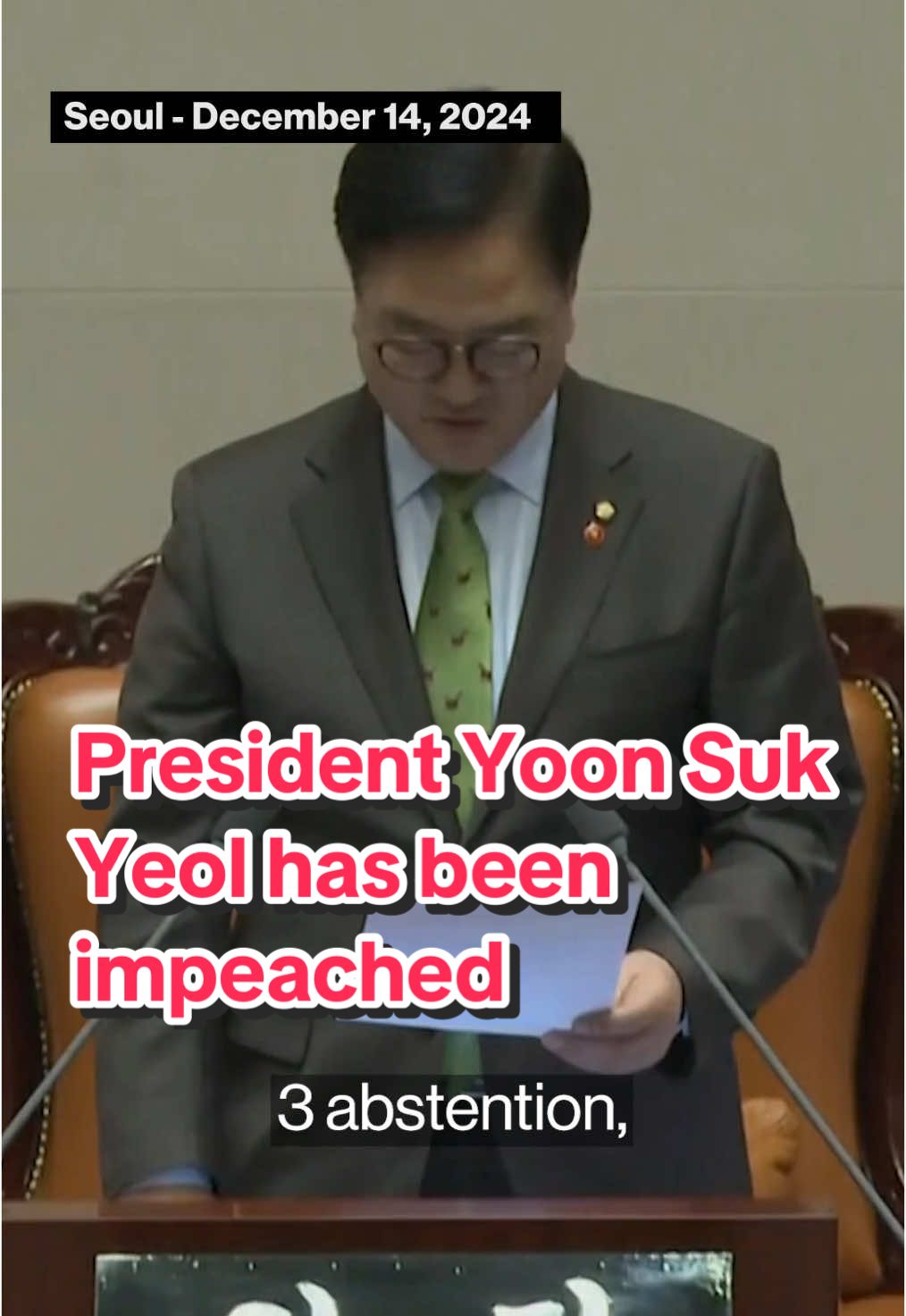 South Korea’s parliament has impeached President Yoon Suk Yeol over his brief imposition of martial law that stunned the world. Here's what to know — and what happens next. #southkorea #impeachment #politics #worldnews 