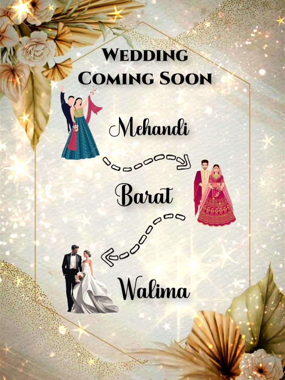 Wedding Coming Soon Card ♦️ Dm For Your Order 🙂 #ja__graphics #foryou #digitalinvitation #fyp #growmyaccount #wedding #foryoupage #fypviral #tiktokviral #weddingreception #weddinginvitation #weddingtiktok #walima #barat #shadi #mehandi 