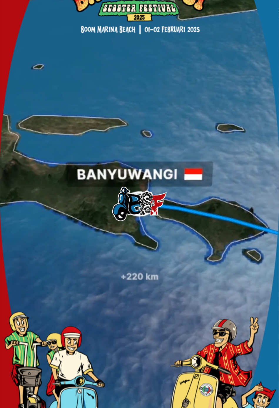 Yukk gais #vespaindonesia sukseskan Acara keren: “Banyuwangi Scooter Festival 2025” 🗓 1 - 2 Februari 2025 📍Boom Marina Beach , Banyuwangi ○ Merchandise +62 856-0475-8721 Kocek ○ Lapak, Kontes, Bursa Jual Beli +62 853-3016-3479 Fikri ○ Dyno War +62 852-0496-3864 Kipli ○ Beach Fun Race +62 856-5566-5554 Reza Info Event +62 852-5868-7500 Agus +62 813-3837-5276 Dani #BSF2025 #vespabanyuwangi #vespabanyuwangibersatu #vespaindonesia #eventvespabanyuwangi #banyuwangiscooterfestival #eventvespaindonesia