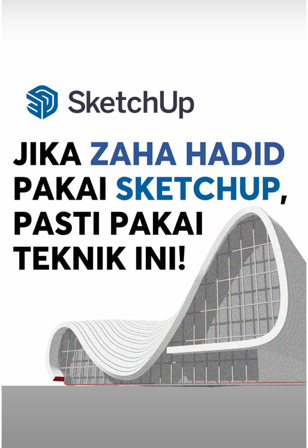 Waktu coba, Rasanya mustahil❗️Tapi.. Ternyata ada satu trik yang bikin semuanya jadi mungkin. Kalau Zaha Hadid pakai SketchUp, aku yakin beliau bakal pake teknik ini juga! 🤯 Kamu butuh tools ini : 1. Vertex tools - untuk membuat bentuk awal 2. SUBD - untuk menghaluskan bidang yang sudah dibuat oleh vertex tool 3. Joint push pull (thickener) - untuk membuat ketebalan dari bidang yang sudah jadi. Follow untuk tutorial lainnya ✨ #sketchupindonesia  #sketchuptutorials #tutorialsketchup  #arsitekturindonesia #arsitektur  #architecture 