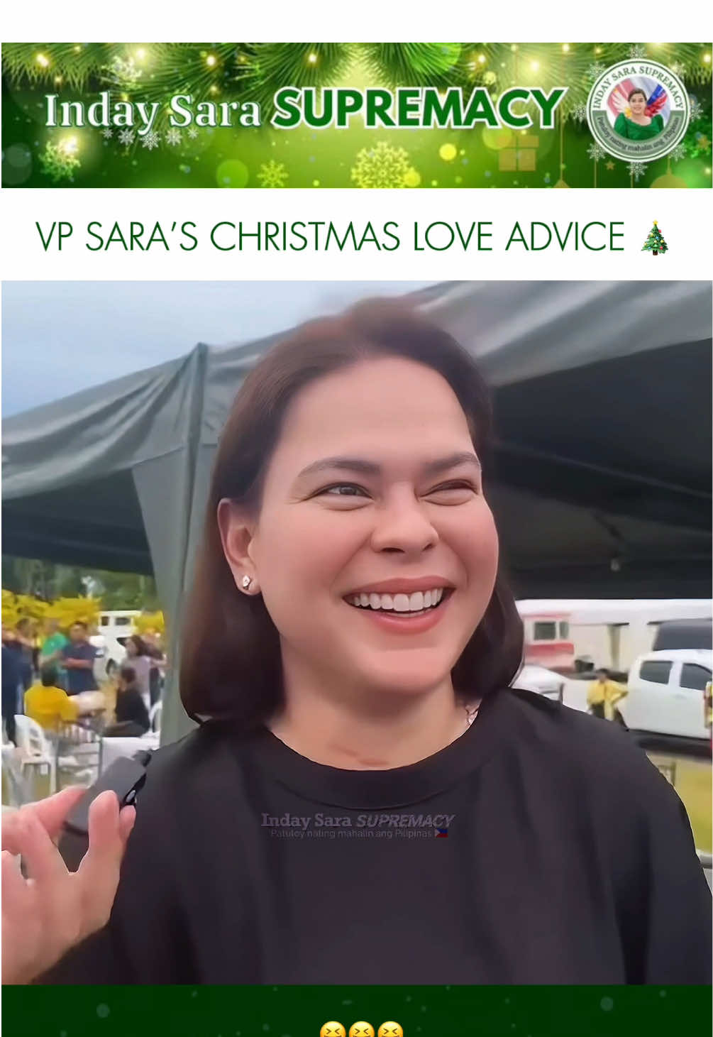 TEAM CAMP SAWI AT TEAM MARURUPOK, MAKINIG NG MABUTI 🤭 VP Inday Sara nagbigay ng Christmas love advice sa mga kababayan nating sawi at marupok sa pag-ibig. Ikaw ba, saan ka belong? Will you take VP, Sara’s pag-ibig advice?  #SaraDuterte #Christmas #LoveAdvice #IndaySaraSupremacy 