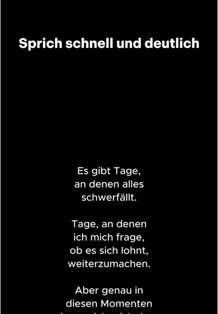 Niemals aufgeben! Sprich schnell und deutlich Teil 27 #lesen #deutschlernen #deutschland #deutsch #challenge #aussprache #weisheit 