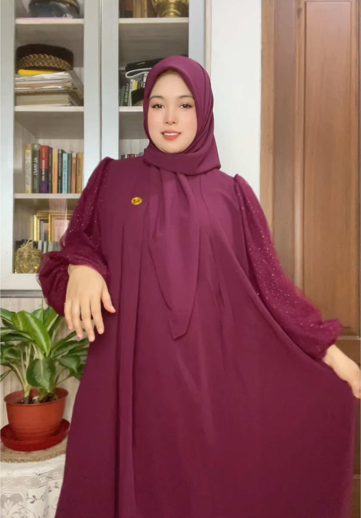 DRESS AUDI SET HIJAB #bismillahfyp #gamissethijab #abayaterbaru2025 