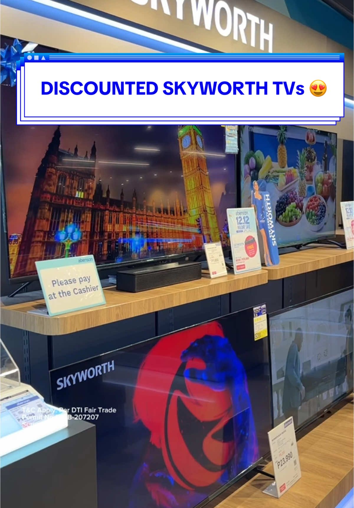 Skyworth Smart TVs with multiple features below ₱30,000! 😱 #abenson #skyworth #smarttv #gamertv #flatscreentv #homecinema #moviemarathon #tvrecos #smarttvph