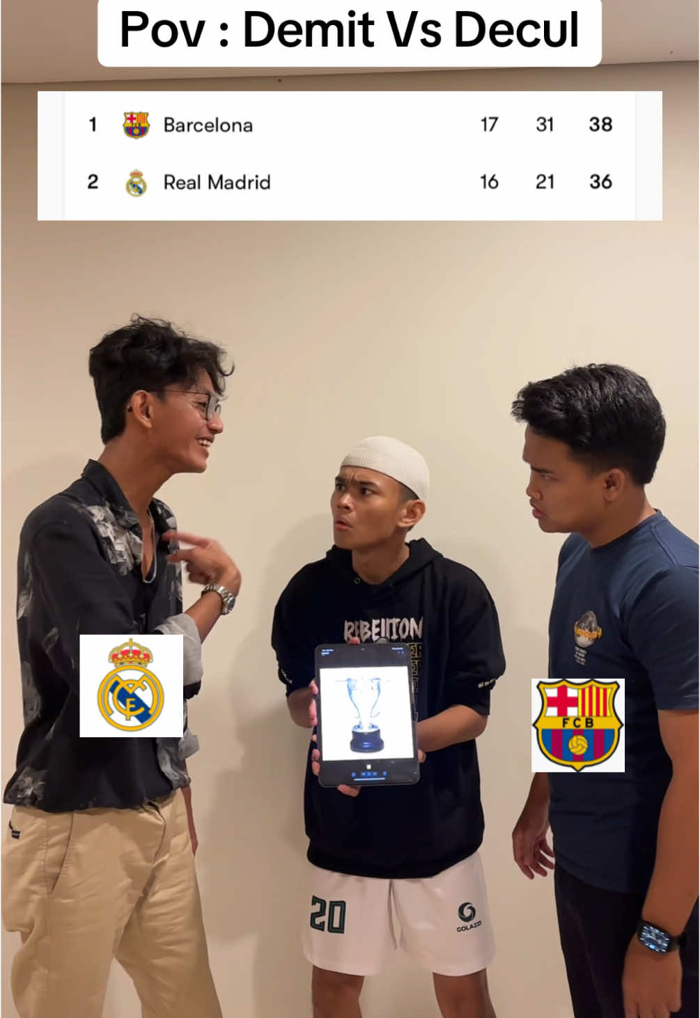 siapa yang juara la ligaa ? #fyp #barcelona #realmadrid 