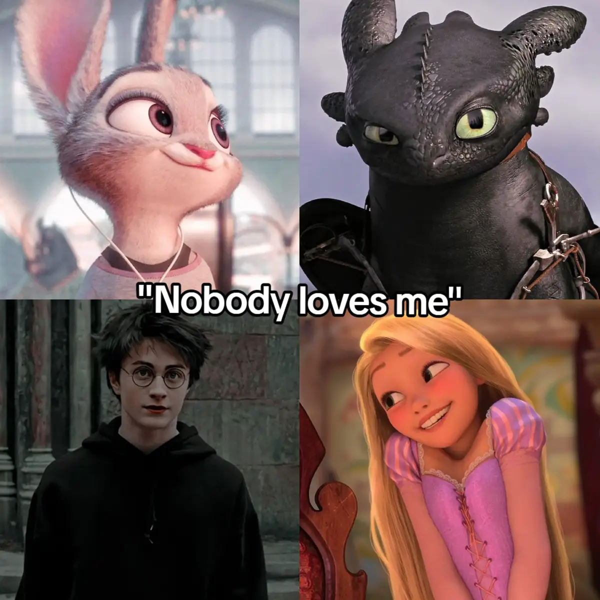 I love them #comfortmovies #zootopia #httyd #harrypotter #rapunzel #judyhopps #nickwilde #toohless #hiccup #dracomalfoy #ginnyweasley #flynnrider #fyp #dc #foru 