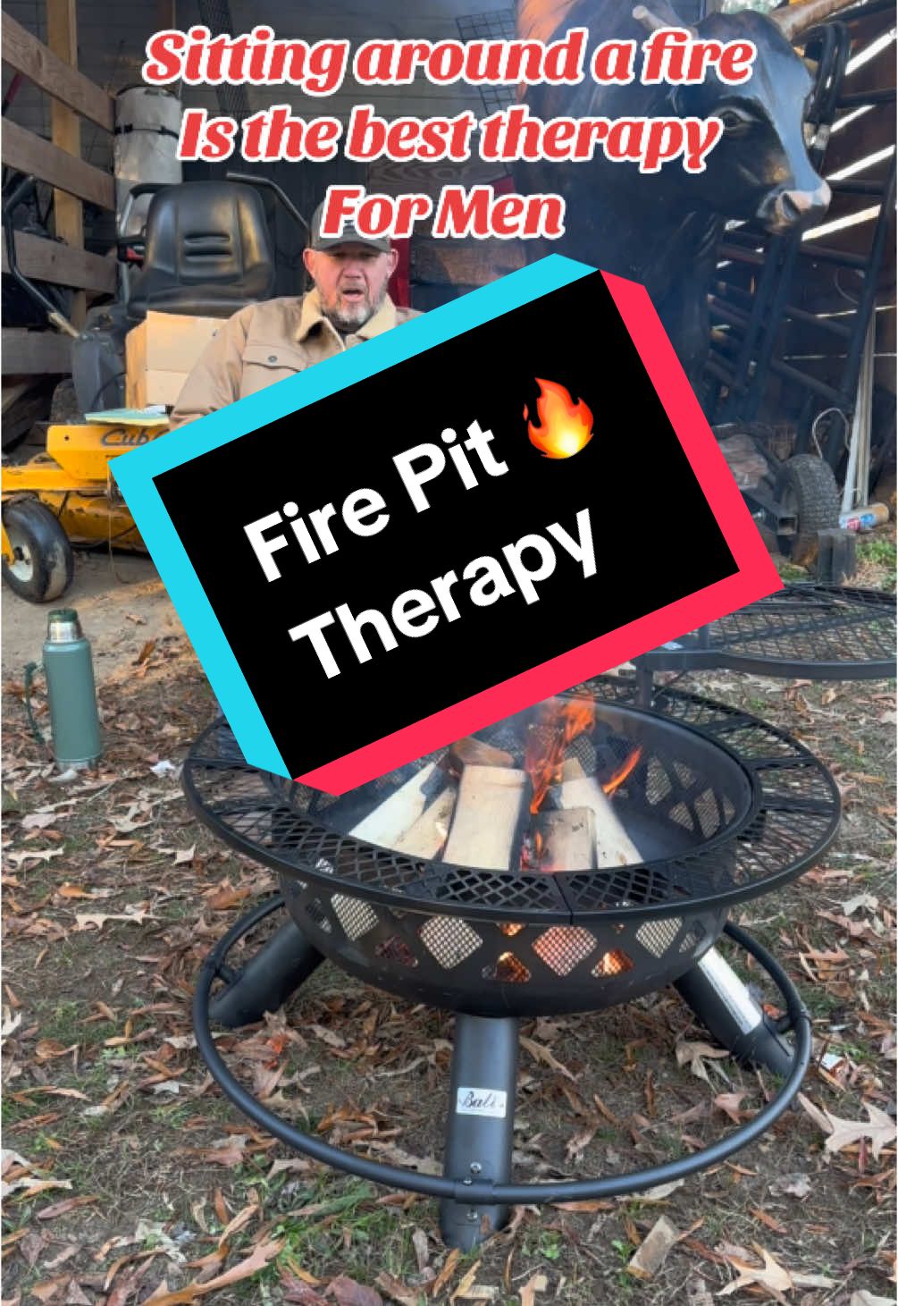 Sitting around a fir pit is some of the best therapy. #firepits #openfiregrill #tiktokshopholidayhaul #balioutdoors #firepit 