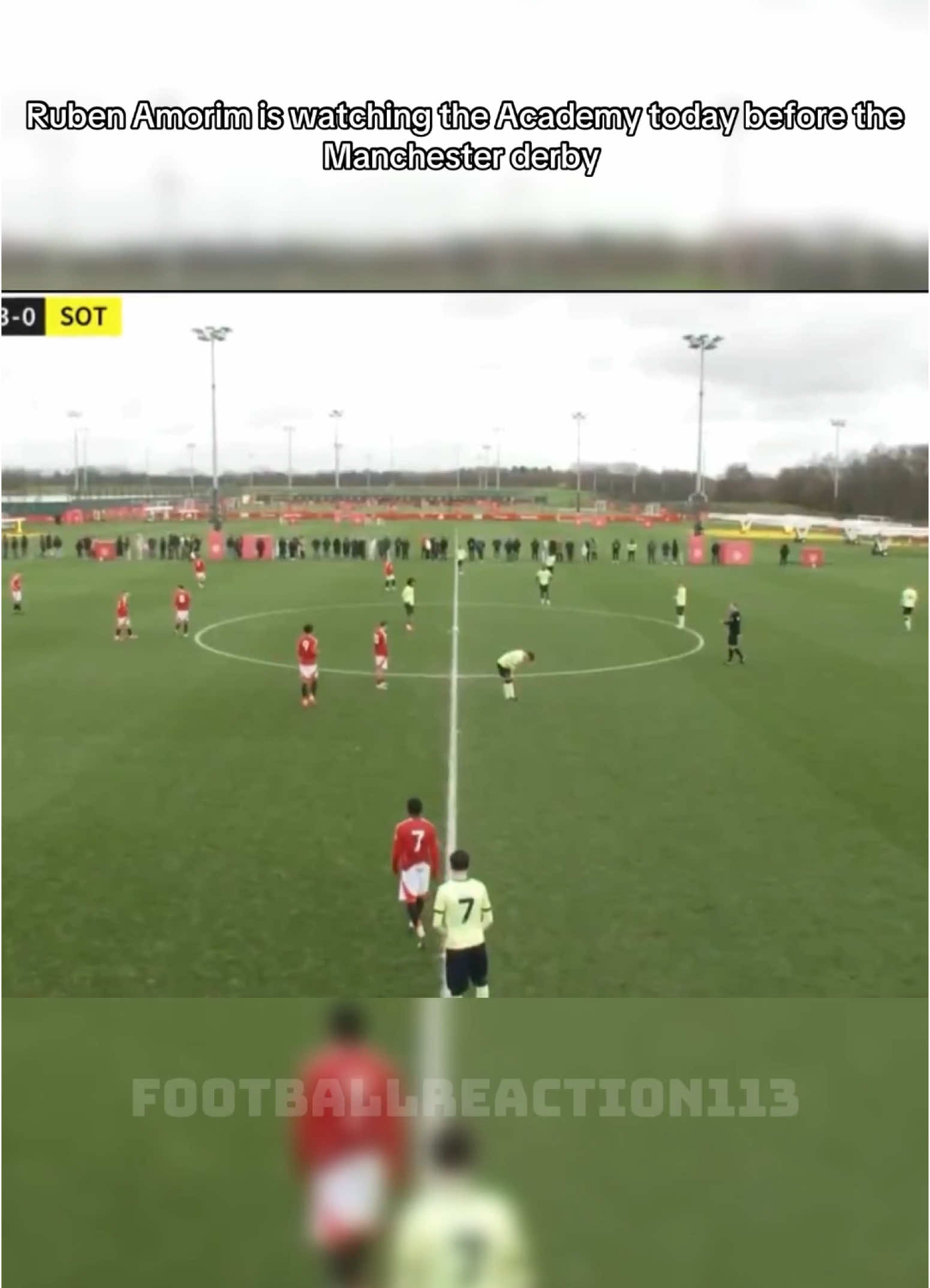 Ruben Amorim is watching the Academy today before the Manchester derby #manchesterunited #manutd #rubenamorim #foot #PremierLeague #footballtiktok #fyp 