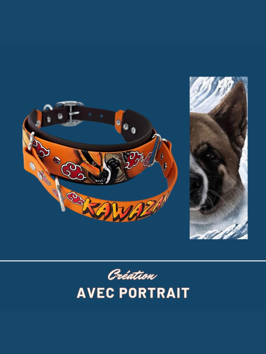 🎨 Un collier unique pour un chien exceptionnel ! 🐶✨ 👉 Création sur-mesure pour une cliente fidèle : Portrait de Kawasaki 🐾 Inspiration Kurama et les nuages Akatsuki 🌩️ Réalisé en biothane peint à la main 🖌️ Détail spécial : ajout d’un anneau sur la poignée à la demande 💬 Que pensez-vous de cette création ? Dites-le en commentaire ! 📩 Vous aussi, imaginez le collier parfait pour votre compagnon ! #CollierPersonnalisé #CréationUnique #AnimeStyle #Kurama #Akatsuki #FaitMain #DogLovers #Biothane #Artisanat #ChienUnique #PetTok #DogAccessories #PourNosChiens
