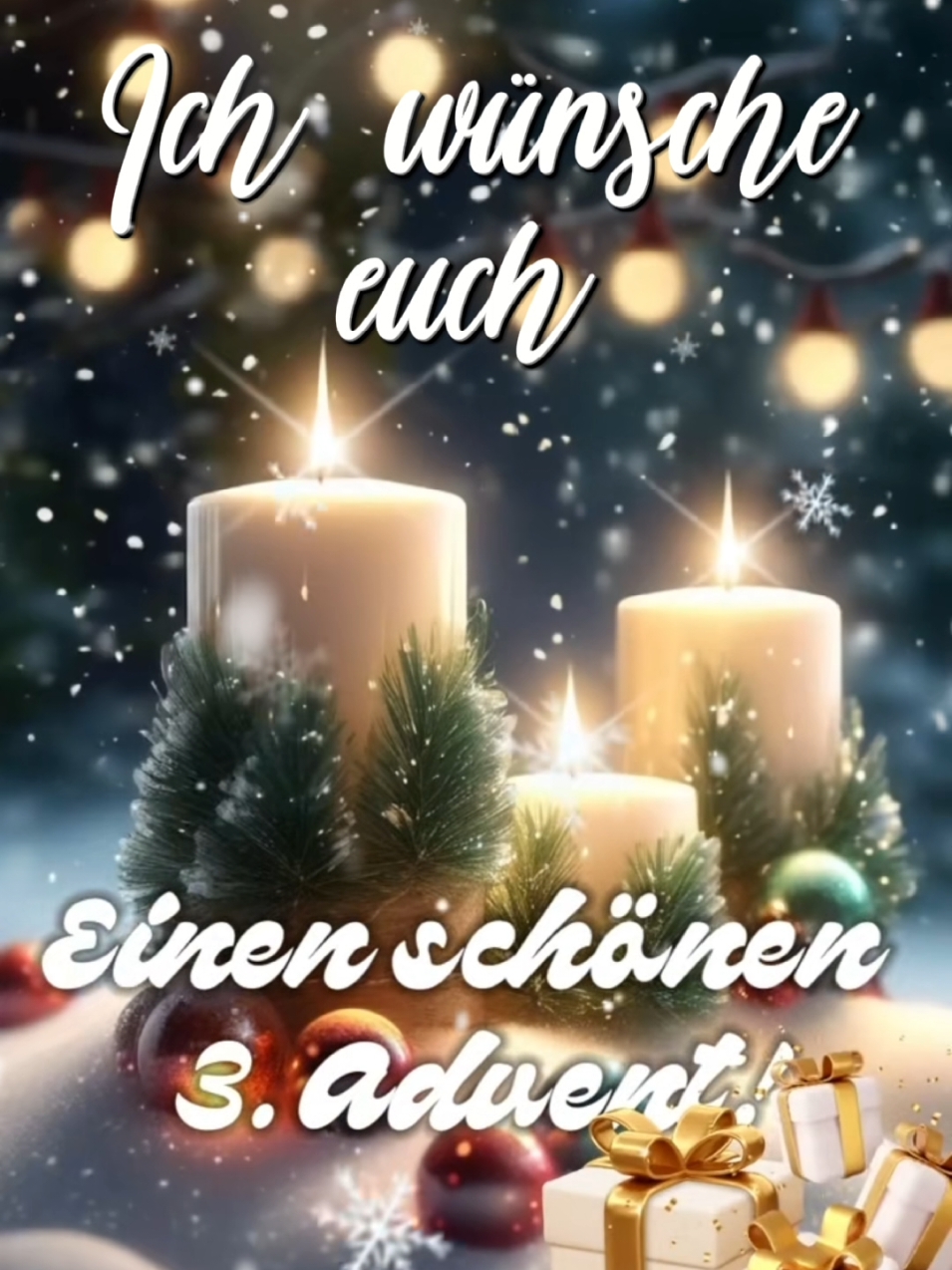 ich wünsche euch einen besinnlichen 3 Advent!🎄🧑‍🎄🎁🕯️🕯️🕯️✨✨✨🤗😘