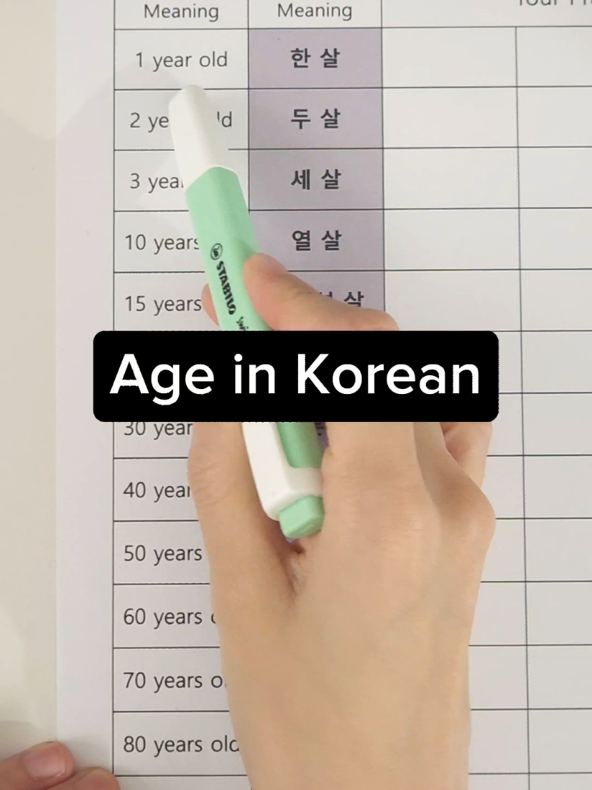 How to write age in Korean #koreanlearning #koreanlanguage #koreanwritingpractice #koreanlanguagelearning #practicekorean 