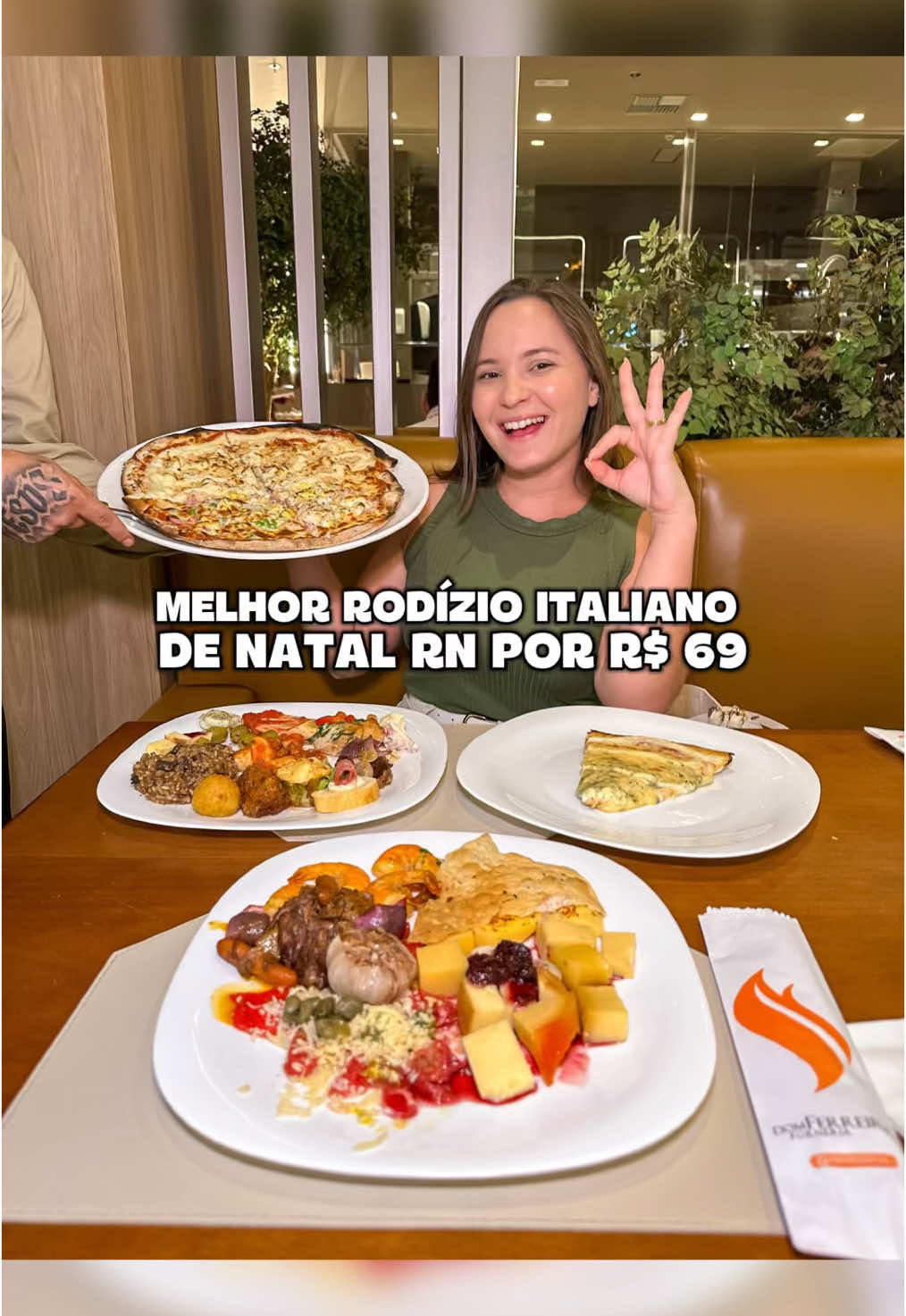 🇮🇹 NOVIDADE: RODÍZIO ITALIANO INCRÍVEL em NATAL RN 🍝😋 ✨Chegou em Natal o @domferreiraoficial_ 📍Tem ambiente lindo e fica no @natal_shopping ✅TUDO SOBRE O RODÍZIO ITALIANO: SABORES DA ITÁLIA ☑️Saboreie à vontade | Todo dia | 17h às 22h ☑️Experiência gastronômica autêntica ☑️Inclui: Pizzas, massas, risotos, saladas, pães e queijos 🇮🇹 SEGUNDA À QUINTA - R$69 🇮🇹 SEXTA À DOMINGO E FERIADOS - R$79 🎈 Crianças de 4 a 7 - R$35 ✅BUFFET LIVRE NO ALMOÇO ☑️Todos dias | 11h30 às 15h30 💲SEGUNDA À SEXTA R$ 54 💲SÁBADO, DOMINGO E FERIADOS R$ 64 *Tem buffet no peso (almoço) R$ 11,60/100g ▪️ Preços válidos na data da publicação e sujeitos a alterações sem aviso. Consulte sinalizações na unidade visitada. 📍 Endereço: L2 do@natal_shopping - Candelária, Natal/RN 💕 #IndoComerRomantico 🧸 #ICAreaKids 🌱 #ICVeg *Preços vigentes na data da postagem **Promoções: Consulte validade e regras com estabelecimento P u b l i • #DicasdeRestaurantes #RestaurantesEmNatal #NatalRN #Nordeste #GastronomiaEmNatal #massa #pizza #rodizio #natalshopping