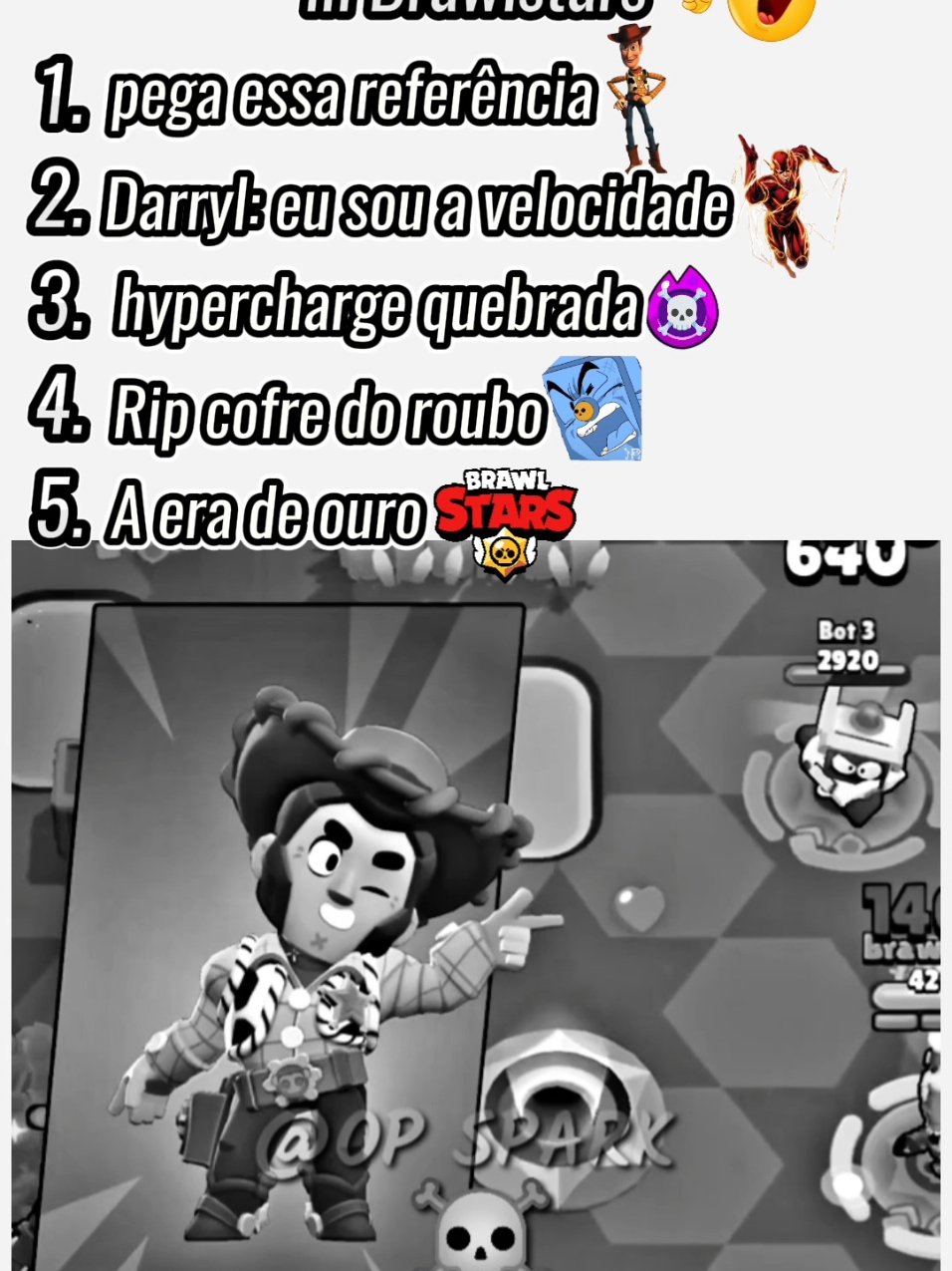 top 5 melhores memes de Brawl Star  #brawlstars #edit #top #tentenãorir #meme #viral #trendy 