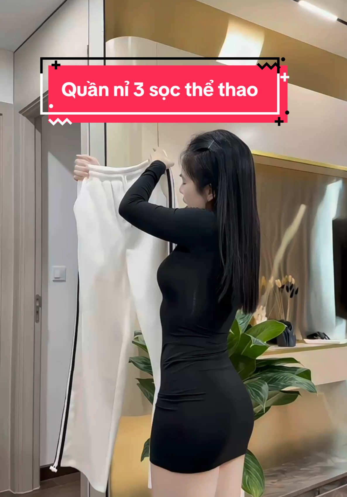 Quần nỉ 3 sọc thể thao