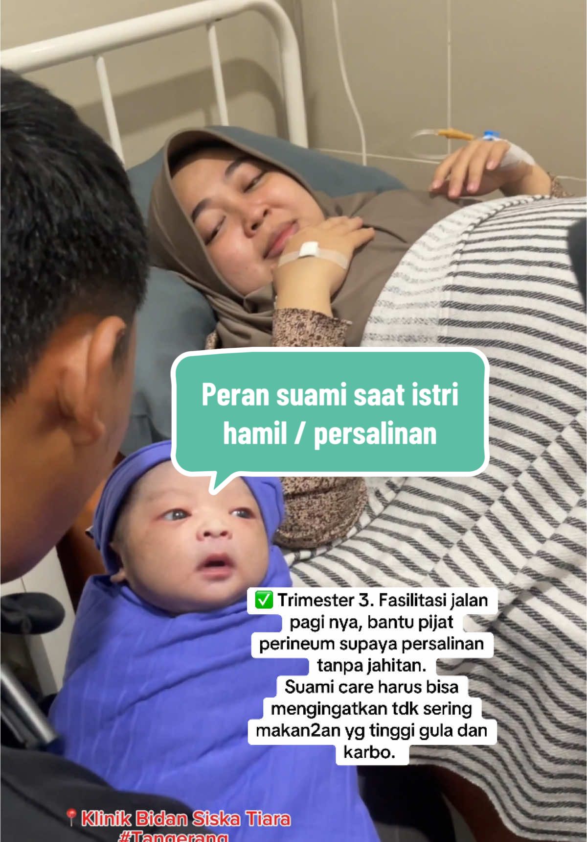 Peran suami saat istri hamil sampai persalinan #bidansiska #klinikbidansiskatiaratangerang #peransuamisaatistrihamil 