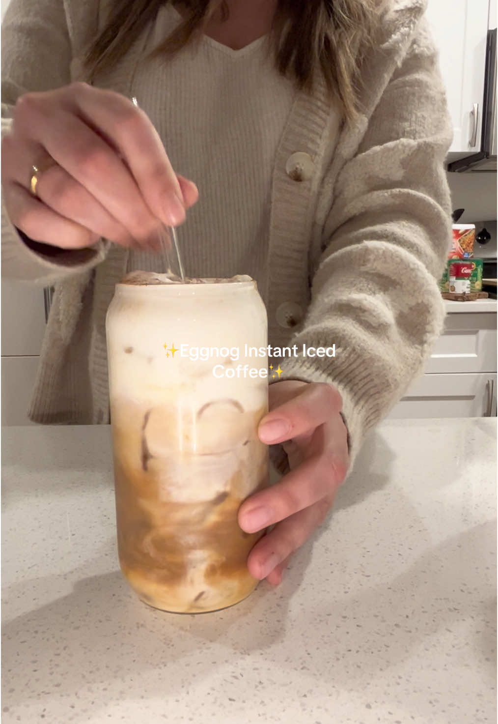 ✨Eggnog Instant Iced Coffee✨#coffeetok#morningroutine#coffeemorningvibes#creatorsearchinsights#vibes#cozy#delicious#sogood#yum#instantcoffee#nescafe#blonde#fyp#trend#lifstyle#latte