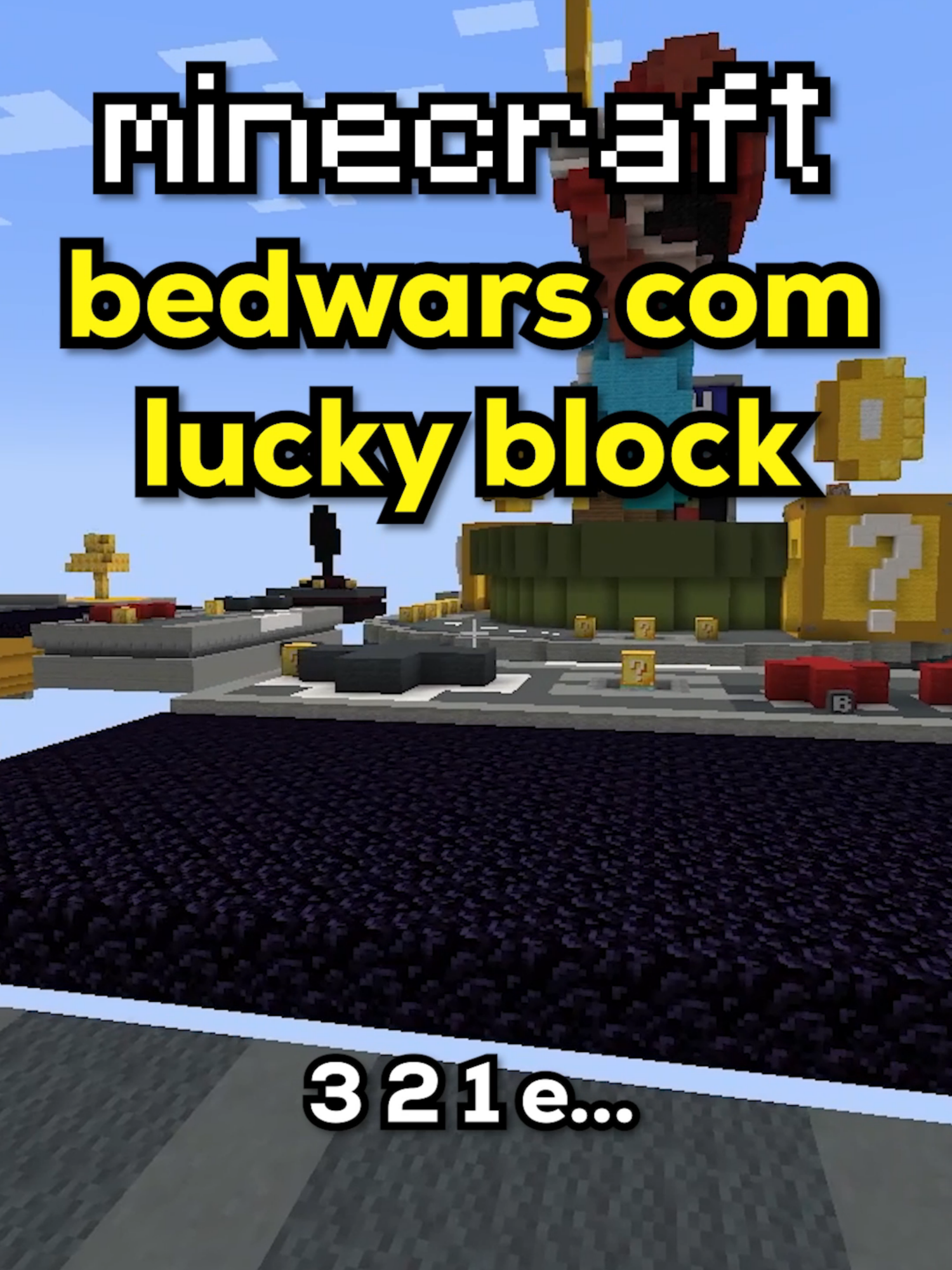 Bedwars, mas tem LUCKY BLOCK! @nextfox_ @doover___ @stevesemcombo #Minecraft #fyp