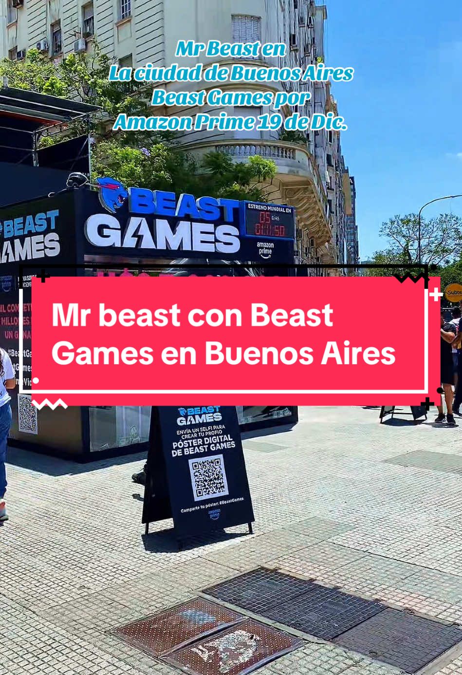 ✨ Mr Beast en La ciudad de Buenos Aires con Beast Games. ( @Beast Games  ) El nuevo reality del Youtuber numero uno del mundo que estrena el 19 de Diciembre por @PrimeVideoLatam @Prime Video  #mrbeast #beastgames #amazonprime #mrbeastencapitalfederal #mrbeastenbsas #beastgamesenobelisco 