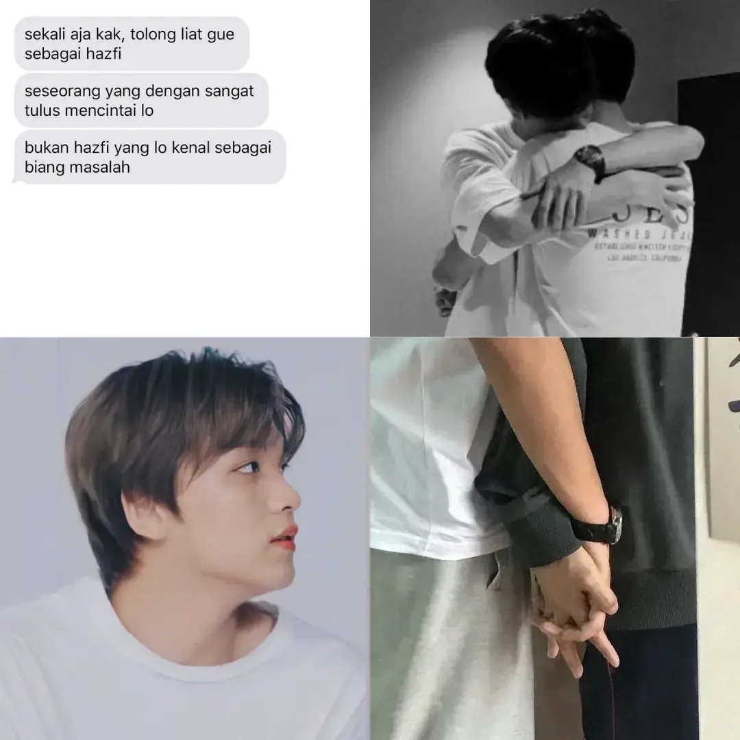 tentang Hazfi yang jatuh cinta pada sahabatnya sendiri, Mahesa. Dan Juan yang masuk ke dalam hidup mereka.  kelanjutannya ada di WP gw yaa..  #Markhyuck #nohyuck #mark #jeno #haechan #pov #au #wattpadrekomendasi 