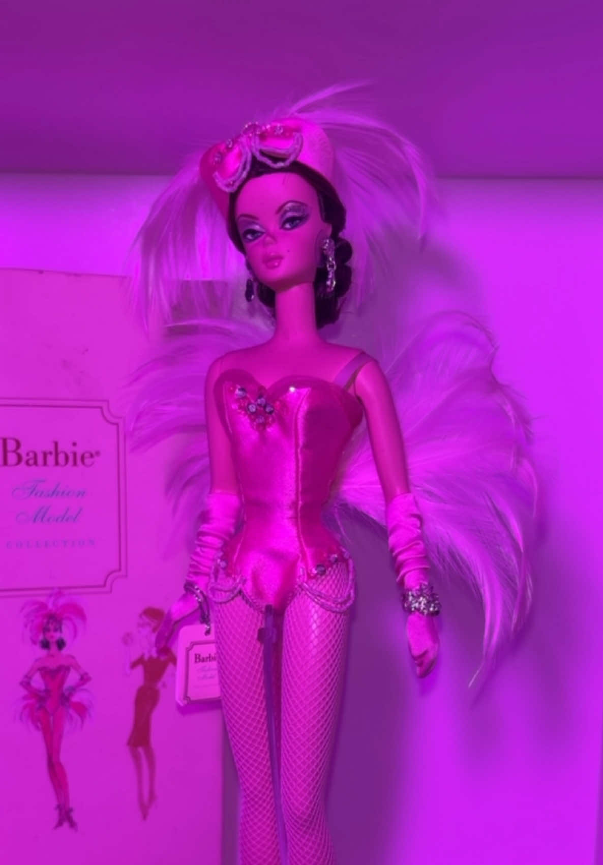 Shes so pretty… #silkstone #showgirl #barbie #barbiesilkstone #barbiegoldlabel #goldlabel #theshowgirl #barbiecollector #barbiecollection #barbiedoll #silkstonedoll #pink 