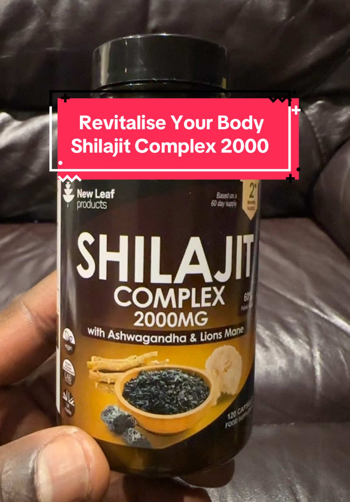 Shilajit complex 2000mg help revitalise your body from inside out , boosting your energy levels. #energy #shilajit #wellness #wellnessjourney #ashwagandha #lionmane #tiktokuk #tiktokmademebuyit 