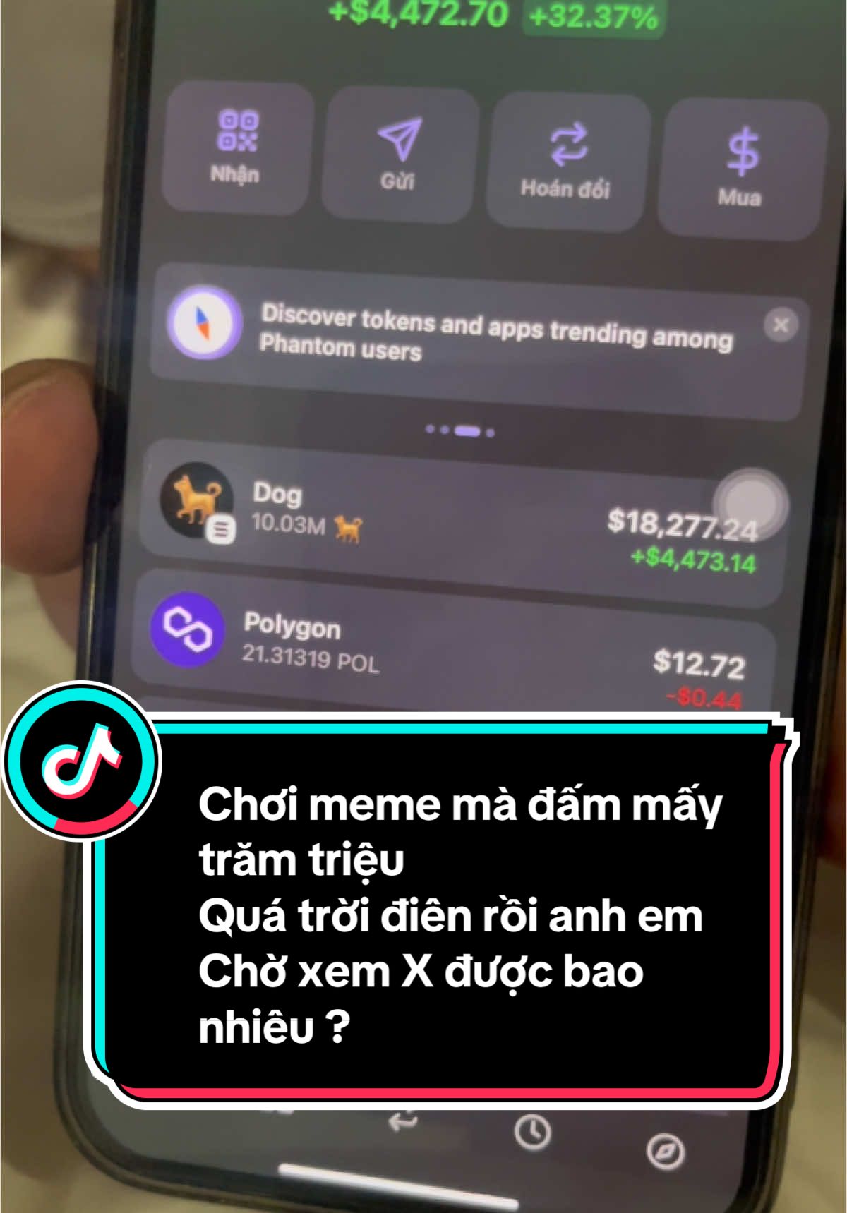 Chơi meme mà đấm mấy trăm triệu Quá trời điên rồi anh em Chờ xem X được bao nhiêu ? #xuhuong #viral #crypto #memecoin #meme #kienthuccrypto #fyp #foryou #dog #emoji 