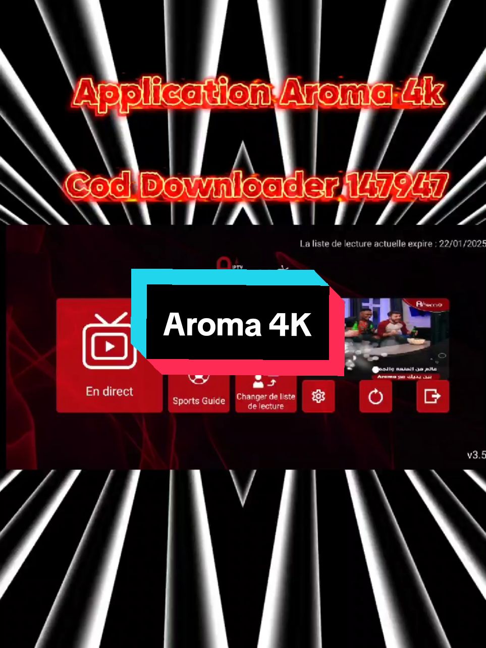 Application Aroma 4K  #Application_aroma_4k#film_séries_chaines #streamtv 