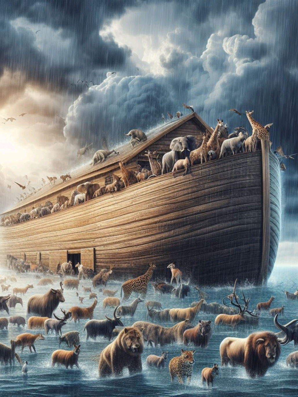 Los dos relatos del diluvio universal #biblia #tormenta #religion #dios #historia #animales 