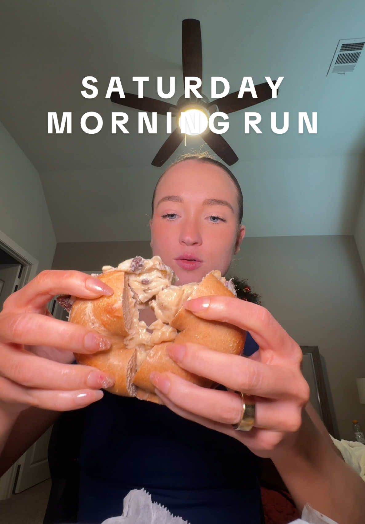 Replying to @meg full saturday morning vlog in my #winterarc while training for a #halfmarathon 🎄🤭✨💗 got the closest alternative I could find to this bagel rec 💅🏼  @ATHLETA @Oner Active @lululemon #morningroutine #morningvlog #halfmarathontraining #Running #morningvibes 