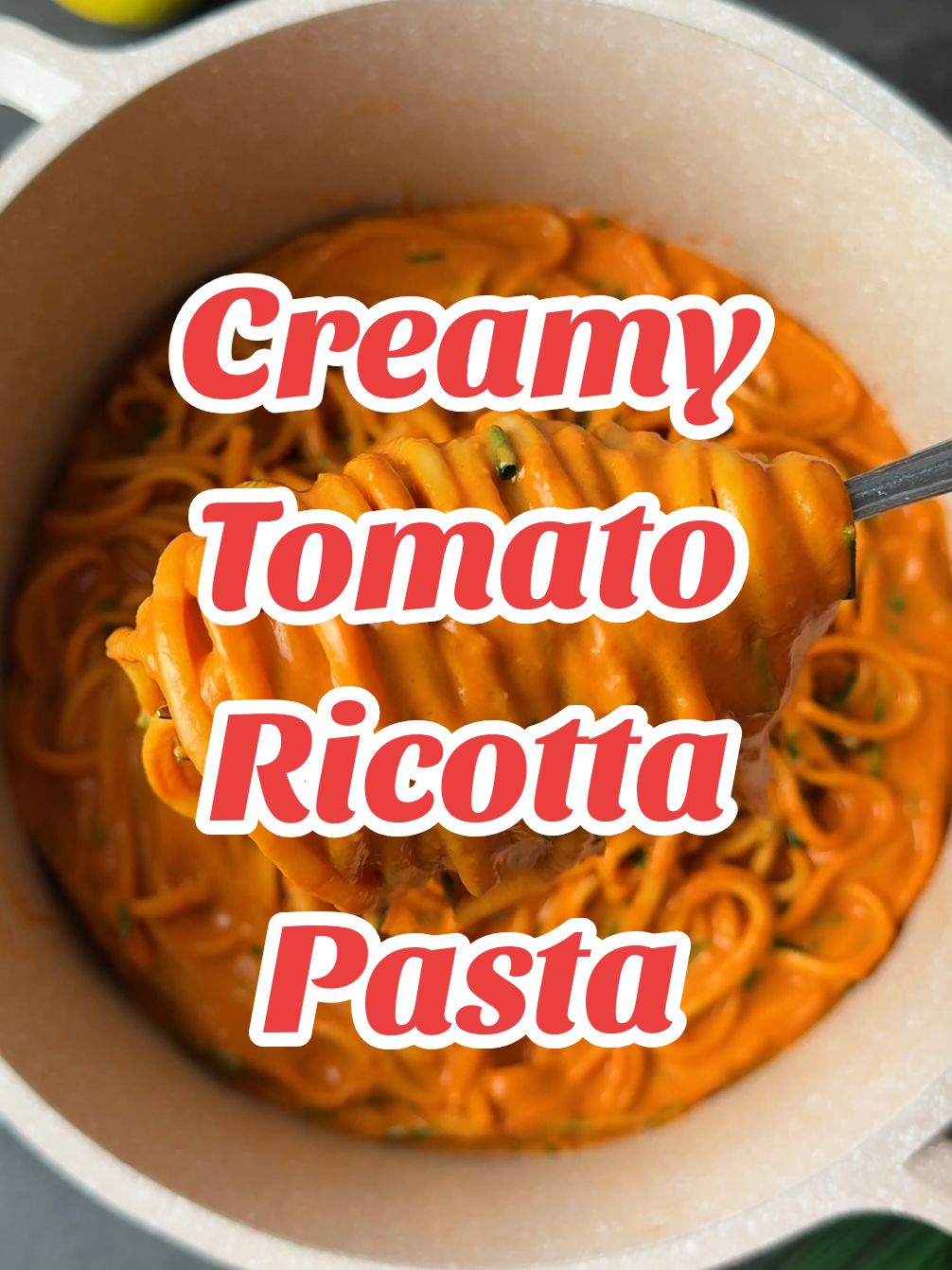 Ricotta and tomato 🤤 Looking for a yummy and easy recipe? This creamy tomato and ricotta pasta will do the trick! The lemon zest is really the little twist that makes all the difference, it's delicious!🔥 Full measurements and instructions are in our Ultimate Pasta Cookbook 🥰  Enjoy✨ #fyp  #yum #pasta #Recipe #cooking #food #viral_video 