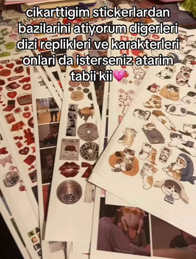 sticker kagidina bastirip kullanabilirsiniz cok guzel oluyoor😽 #ajanda #journal #journaling #junkjournal #ajandasüsleme #fyp #kesfet #sticker #etiket 