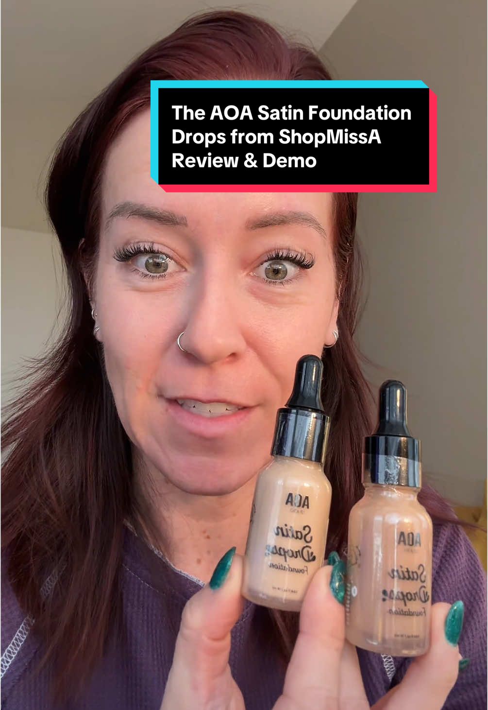 The AOA Satin Foundation Drops from @ShopMissA are pretty good so far! No greasiness and no dryness so far. @Autumnsky1999 #foundation #matureskinmakeup #satinfoundation #aoasatindrops #satindrops  #TikTokShopHolidayHaul #TikTokShopMustHaves #SavingsSquad  #HolidayGiftGuide #HolidayGiftIdeas #TikTokShop #TikTokShopping #TikTokShopFinds #TikTokShopReviews #TikTokShopSale#TTSLevelUp #TikTokShopNewArrivals #tiktokshopblackfriday #tiktokshopcybermonday #spotlightfinds #blackfridayearlydeals #blackfridaydeals #blackfriday #ttsdelightnow #giftguide #ttstakeover #brandselect #TikTokShopCreatorPicks #mademyyear #TikTokHolidayHaul  #tiktokshoppicks #toptierdecember #winterfinds #beautyfinds 