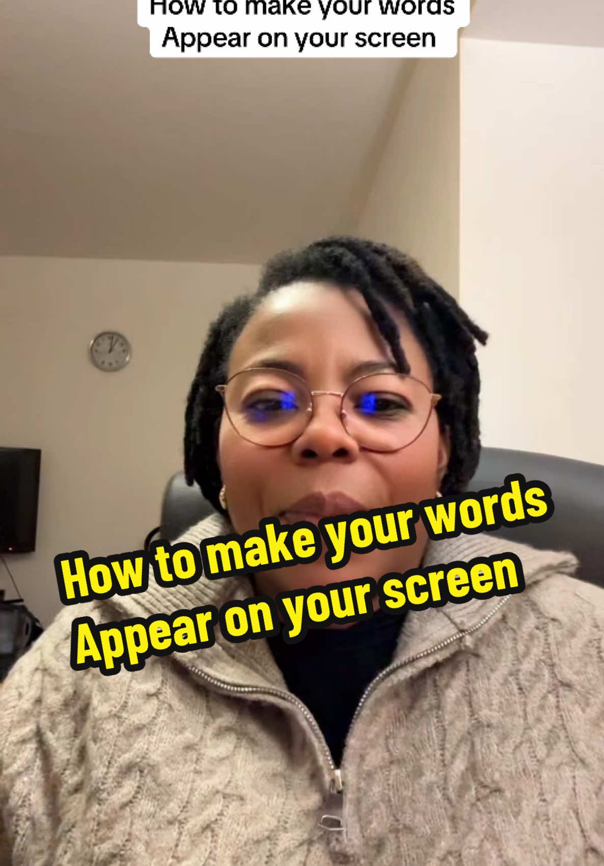 How to make your words appear on your screen#tiktoktutorials#tiktoktips#contentcreator#words#newtiktoker#mercyadebayo 