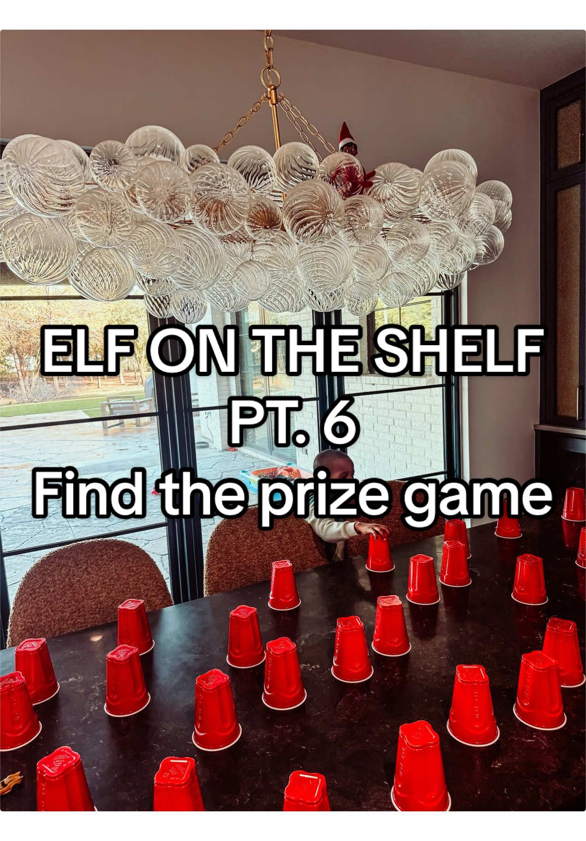 This easy elf on the shelf idea seriously took me less than 5 minutes to do! already had the solo cups, all i had to do was grab a prize for each kid in the $5 and under section at target! 🙌🏾 #elfontheshelfideas #elfontheshelf #holidaymagic #christmasfun #elfontheshelfchallenge #diychristmas #kidschristmas #tiktokmagic #christmastraditions  