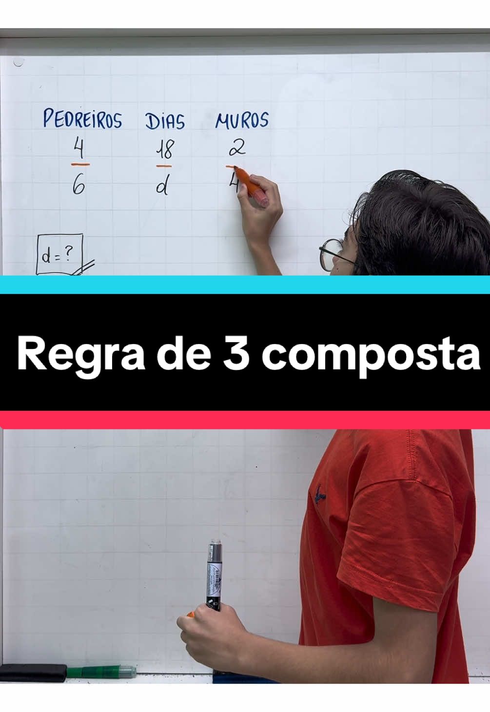 Regra de 3 composta. #dicas #matematica #aprenda #fy #foryou #viral