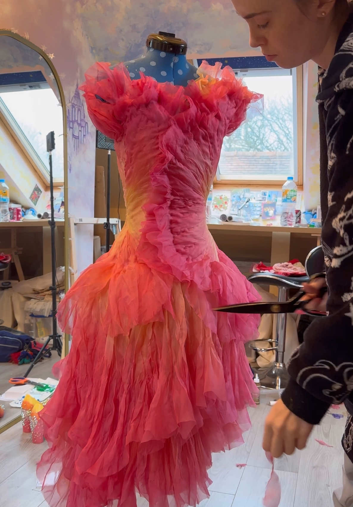 Making Glinda’s Ozdust dress from Wicked!! I am so happy with how she is turning out i cannot believe how quickly it has come together in just a few weeks 🥰 #wicked #glinda #glindaozdust #wickedcosplay #sewing #fashion #DIY #princess #dress #costume #cosplay 