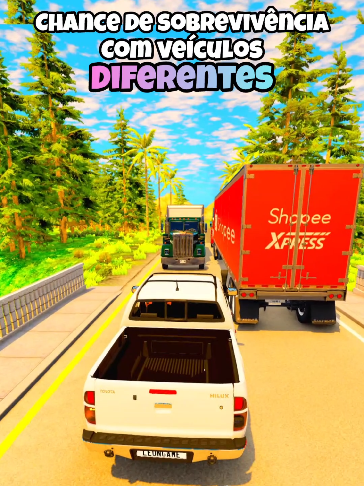 Qual carro ultrapassa o caminhão e sobrevive? #beamng #beamngdrive #jogos #carro #gaming
