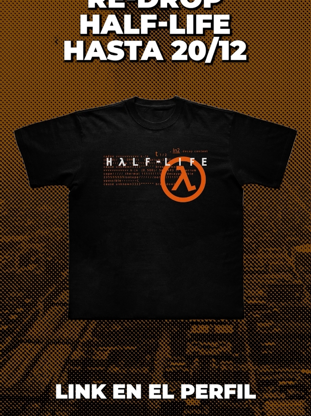 ¿Te vas a perder está oportunidad de llevarte la reme de HALF LIFE? RE - DROP - HALF LIFE HASTA EL 20/12 #streetwear #argentina #halflife #halflife2 #gaming 