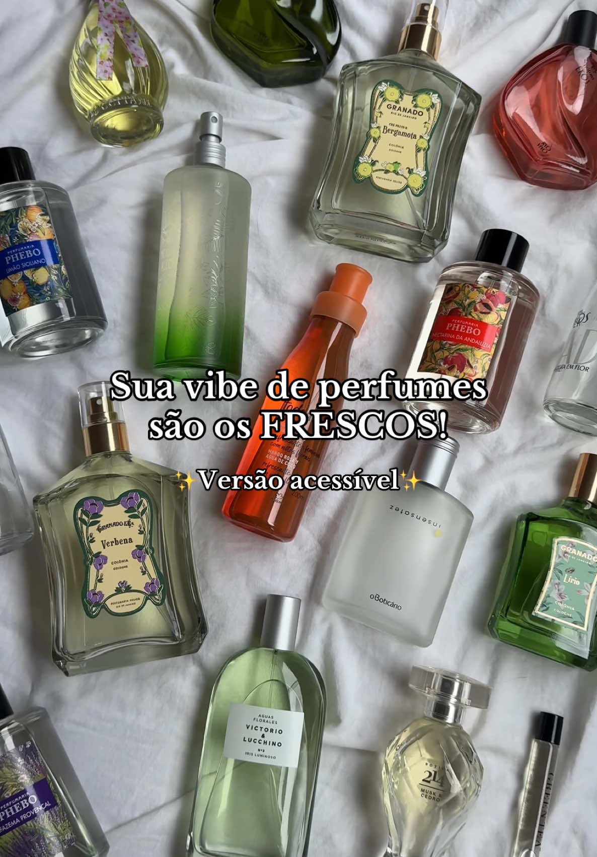 Respondendo a @isa quando sua vibe de perfume são os frescos VERSÃO ACESSÍVEL ✨ #perfumetiktok #perfumetok #perfumesfrescos #perfumesacessiveis @Granado Pharmácias @Natura Brasil @oboticario @phebobrasil @L’Occitane au Brésil 