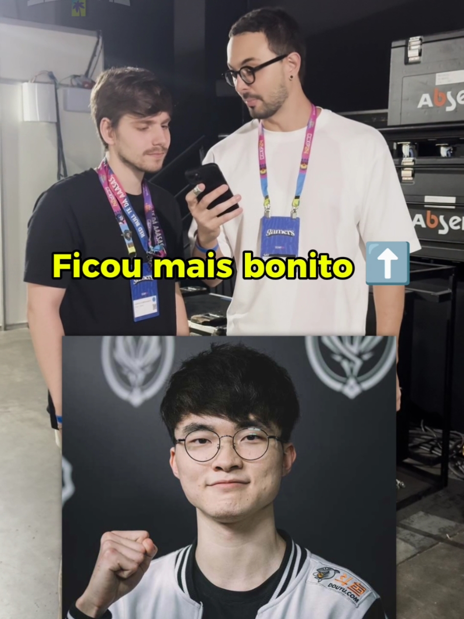 Ficou mais bonito ou mais feio? 🤯 #leagueoflegends #leagueoflegendsmemes #lolesports #faker #t1 