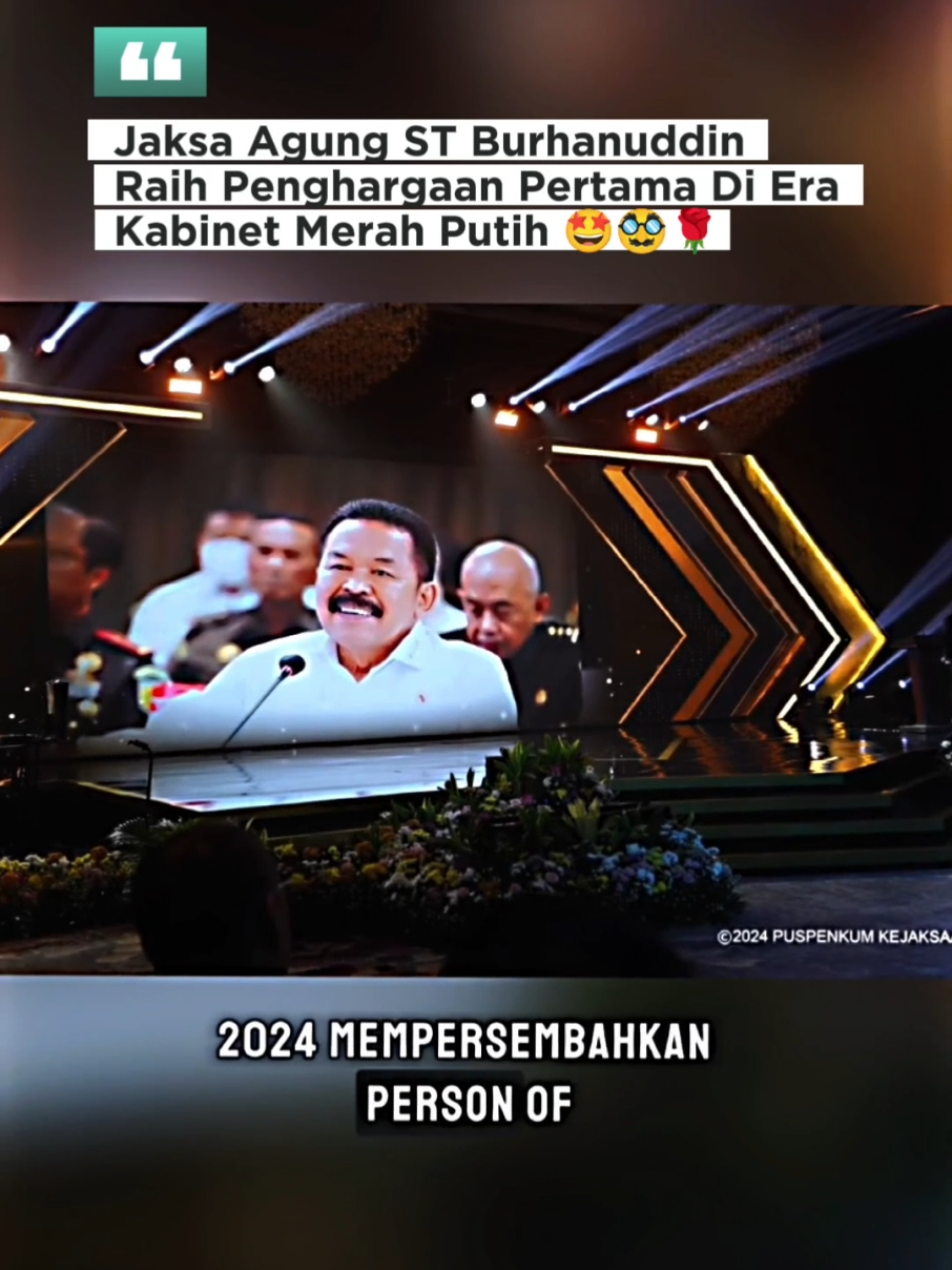 Selamat untuk bapak anti korupsi kita 😘❤️🌹 #kejagung #kejaksaanri #kejaksaanagung #stburhanuddin #jaksaagung #penghargaan #antikorupsi #cnbcindonesia #kabinetmerahputih #presidenprabowo  #loyalitaskejagung #bagimunegeri #viralditiktok #fypviralシ #fyp 