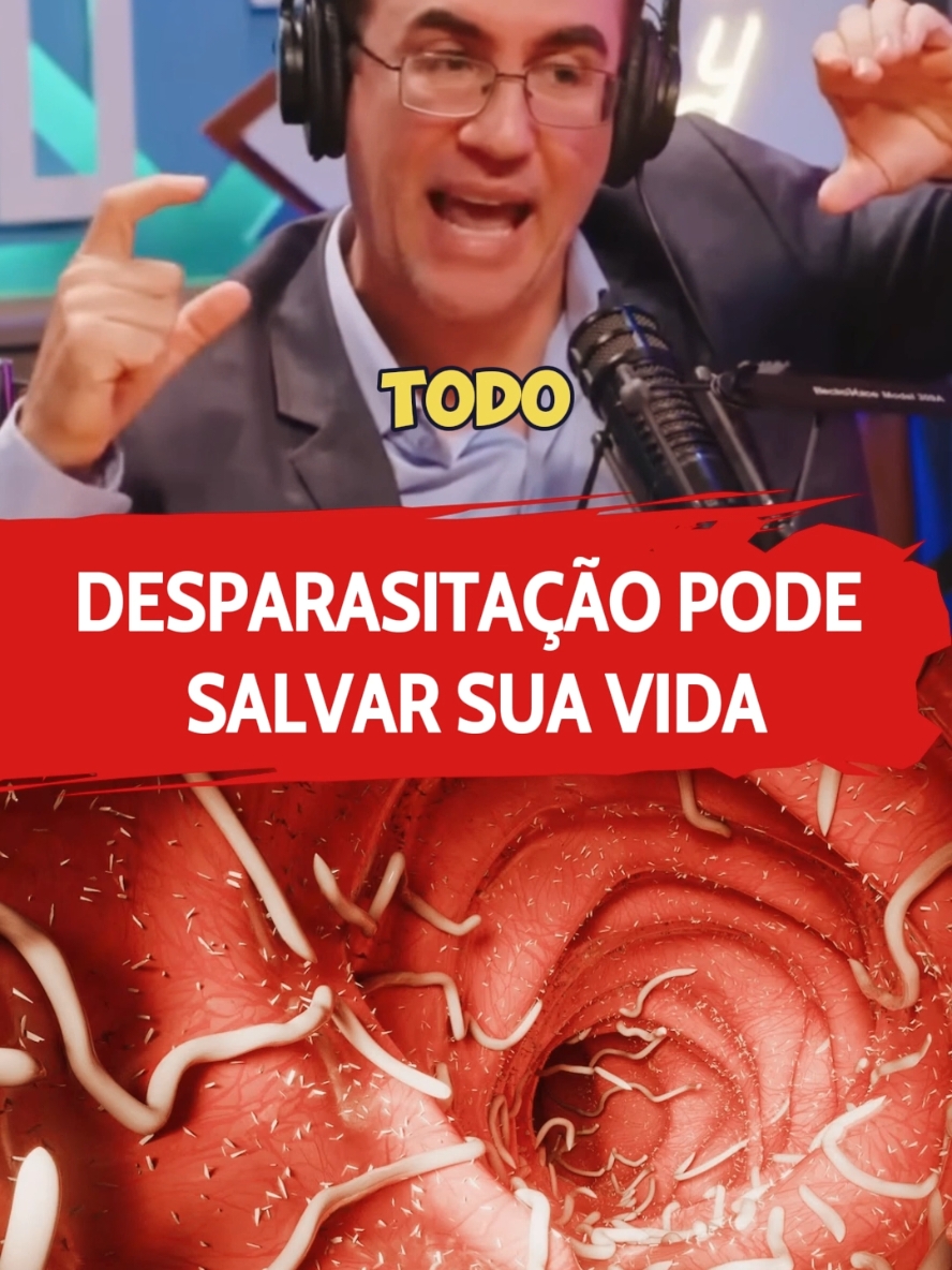 PARASITAS E VERMES PODEM TE DEIXAR DOENTE! #parasitas #dordecabeça #tiagorocha #verme #desparasitacaonatural #dicas #saude 