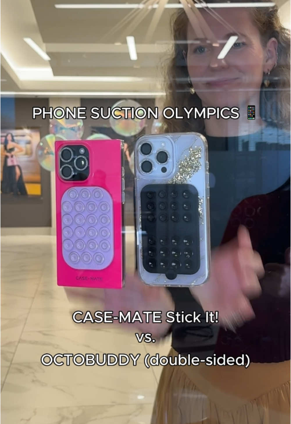 well.. that was easy 😬 The Official Phone Suction Olympics - Lobby Edition #GiftsForHer #TikTokHolidayHaul #suctionolympics #phonesuction #phonesuctionmount #magsafe #portabletripod #phoneaccessories #suctionolympics #mariokart 