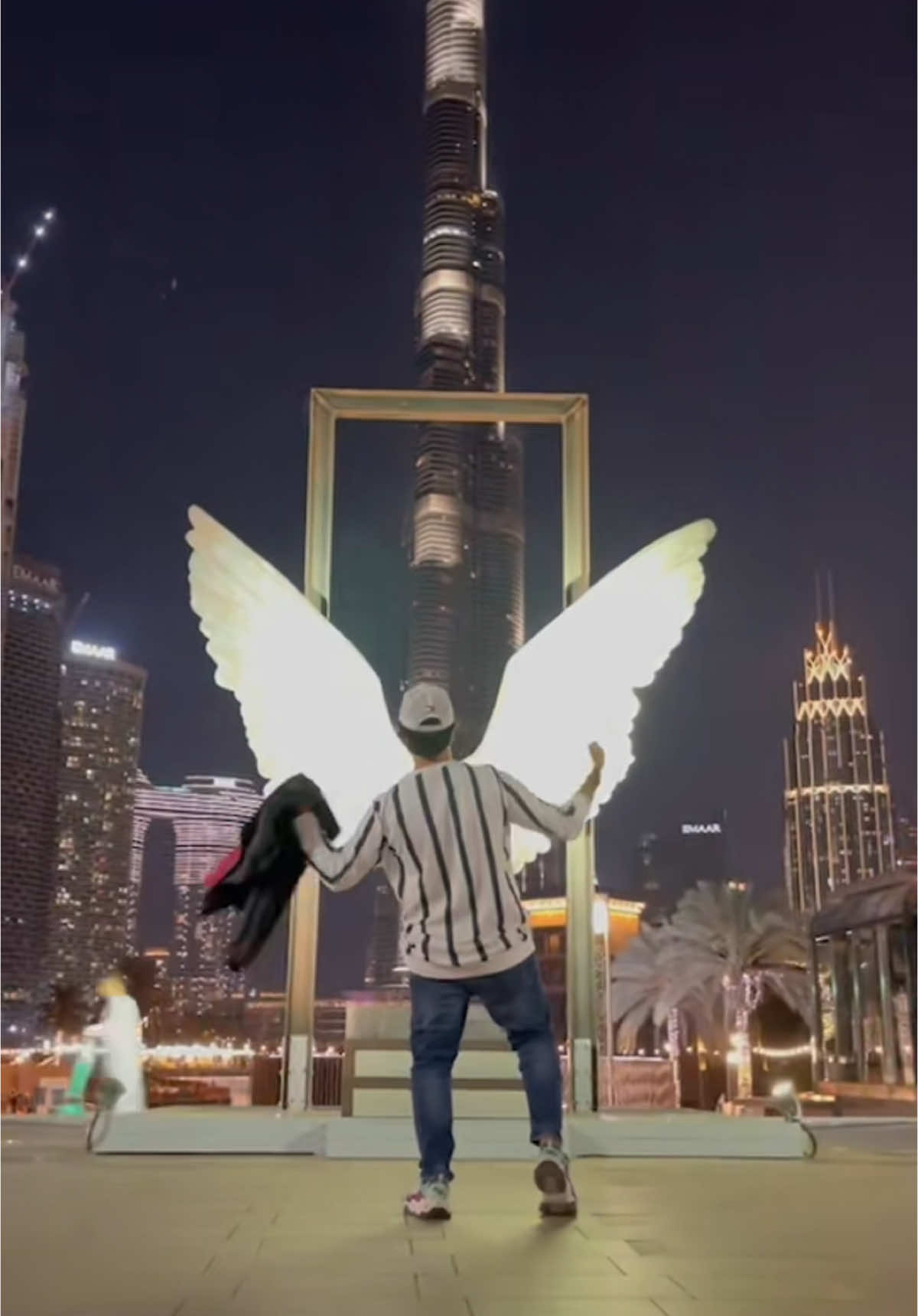 #onthisday happiest birthday ❤️ stay blessed and keep shining always #happybirthday #burjkhalifa #wings #fly #dubai #viral #trending #heart #