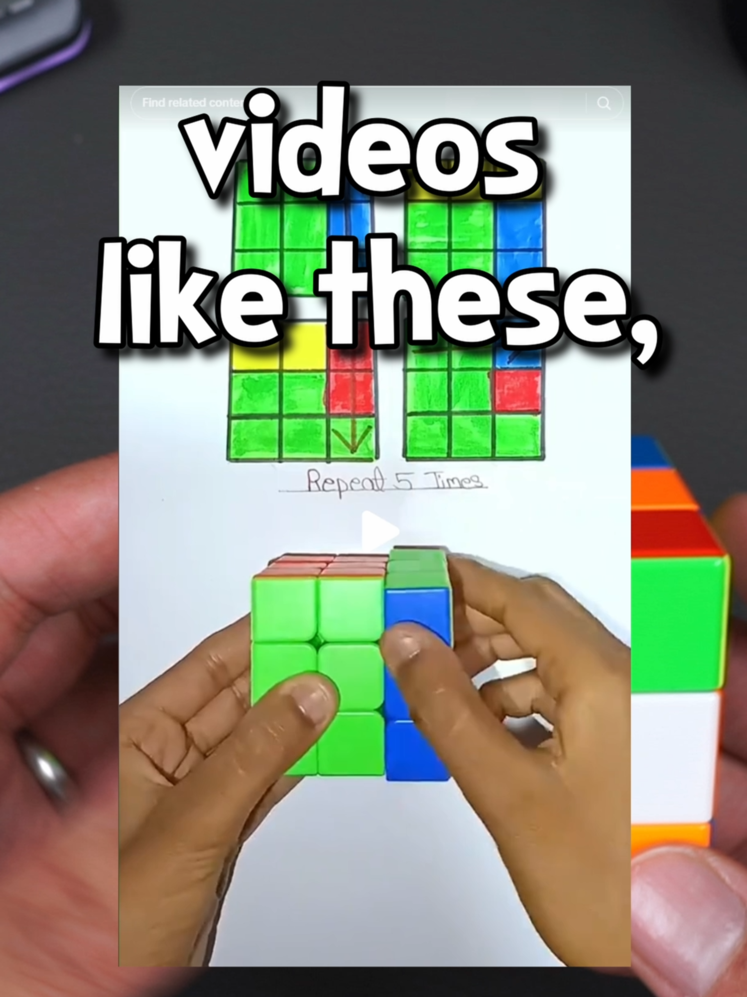 EASIEST BEGINNER METHOD How To Solve Rubix Cube with 1 set of moves #rubixcube #Rubiks #rubikscube #3x3 #rubik